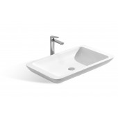 31-1/2-Inch Stone Resin Solid Surface Rectangular Bathroom Vessel Sink
